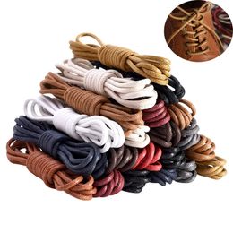 Shoe Parts Accessories 1Pair Unisex Shoelaces For Sneakers Women Men Waterproof Leather Laces Martin Boot Shoes Waxed Round Shoelace 231124