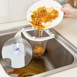 Kitchen Storage Suction Cup Type Sink Residual Food Residue Filter Screen Drain Rack Set Waste Anti Clogging Disposable Bag