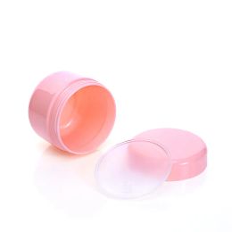 Simple Plastic PP Emulsion Cream Jars Refillable Bottle White Pink Clear Green Yellow Empty Cosmetic Packaging Round Eye Cream Pots 20G 50G 100G