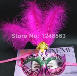 Beautifuljewelrys 20pcs high quality festive feather Mask for kids amp adultChristmasMasquerade the bar dance party Mask5375854