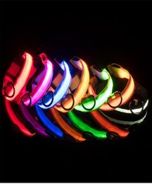 LED Nylon Pet Dog Collar Night Safety LED Light Flashing Glow in the Dark Small Dog Pet Leash Dog Collar Flashing Safety Collar1274539