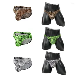 Underpants ADANNU Mens Underwear Breathable Leopard Briefs Sexy Gay Jockstrap Bikini Brief Shorts For Men Male Panties AD744