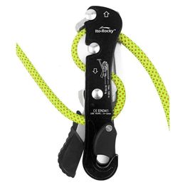 Climbing Ropes Professional Rock Climbing Descender 150kg Self-braking Stop Rope Clamp Grab Descender Carabiner Climbing Accessories 231124