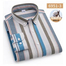 Men's Casual Shirts High Quality Cotton Simple Stylish And Handsome Wedding Striped Button Design Shirt Four Seasons