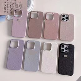 Luxury Designer Phone Leather lychee print high-end luxury letters iPhone 15 14 14Pro 14Plus 13 12 Mini 11 Pro X XS Max Luxury leather protective case case