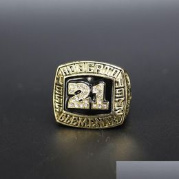 Cluster Rings Hall of Fame Baseball 1955 1972 21 Roberto Clemente Team Champions Championship Ring mit hölzerner Displaybox Souvenir Me Dhcnz