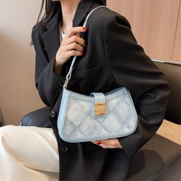 Evening Bags Summer Denim Casual Shoulder Trendy Ladies Luxury Designer Versatile 2023 Crossbody Fashion Classic Handbags For Women 230424