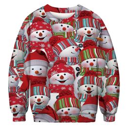 3d Sweatshirts Christmas and New Year Tie-dye Sweat Mens Crewneck Hoodies Plus Size 002