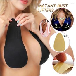 Yoga Outfit Strapless Push Up Sport Bra Top Self Adhesive Nipple Breast Pasties Cover Reusable Silicone Comfort Lingerie Femme Bralette