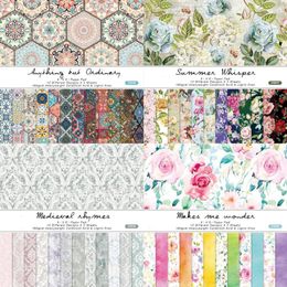 Gift Wrap Alinacutle Vintage Paper Pack 24 Sheets 6" Patterned Pad Scrapbooking Handmade Craft Background