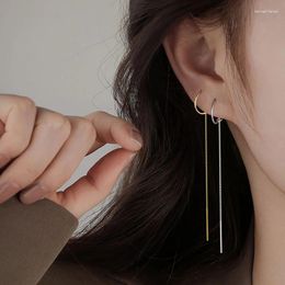 Dangle Earrings 2023 Trend Long Tassel Line Chain Wire For Women Elegent Hanging Brincos Piercing Stud Daily Jewellery Gift Bijoux