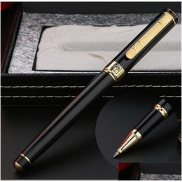 Ballpoint Pens Wholesale Luxury Picasso 902 Rollerball Pen Black Golden Plating Engrave Business Office Supplies High Quality Writing Dh0Vz