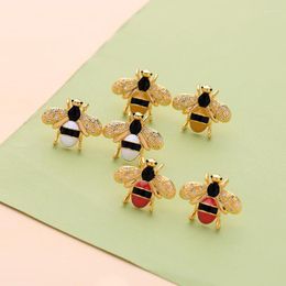 Stud Earrings Uer Me0047 2023 Red Black Enamel Bee Insect For Girls Women Jewelry