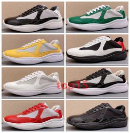 Classic Men America S Cup Xl 22 Colours Leather Casual shoes High Quality Patent Leather Flat Sneaker Black Mesh Lace-Up Outdoor Running Shoe with box 38-46