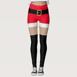 Women's Leggings Women Pants Christmas Santa Claus Party Printed Jogging Trousers Workout Year Tight Pant Ladies Stretch Reindeer