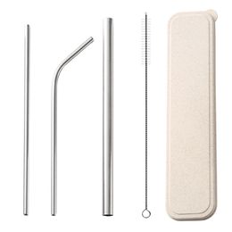 Food Grade 18 8 Stainless Steel Straw Set Box Packing