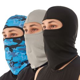 Outdoor Hats Motorcycle Mask Cycling Balaclava Full Cover Face Hat Quick Dry Lycra Ski Neck Summer Sun Ultra UV Protection 230425