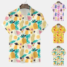 Men's T Shirts Mens Corduroy Button Down Shirt Casual Men Short Sleeve Spring Summer Turndown Neck 3D Printed Fashion Top