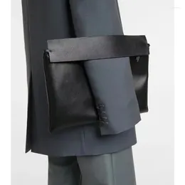 Evening Bags Cowhide Wide Shoulder The Straps Single Row Portable Envelope Clutch Bag
