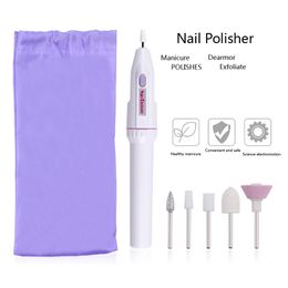 Nail Art Equipment 5 In 1 Professional MINI Electric Nail Drill Kit Manicure Pedicure Grinding Polishing Nail Art Sanding File Pen Tools Machine 230425