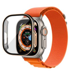 Smartwatch für Apple Watch Ultra Series 8 49 mm, iWatch Marine-Armband, Smartwatch, Sportuhr, kabellose Ladebox, Schutzhülle