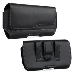 Leather Cell Phone Holster with Belt Loop Clip Pouch Waist bag wallet Water-proof for iPhone 14 Pro Max For Samsung S23 Ultra