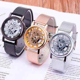 Wristwatches Fashion Watch Women Luxury Stainless Steel Quartz Military Sport Plastic Band Dial Wristwatch Elegant Round Casual