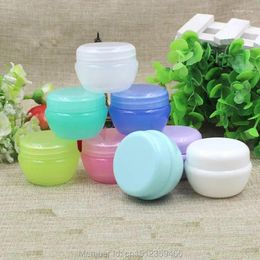 Storage Bottles 5G 5ML Plastic Cream Jar Marshroom Shaped White Colour Green Pink Purple And Blue 100pcs/Lot