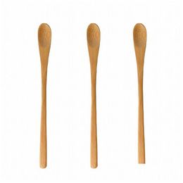 Coffee Scoops Milk Mixing Bamboo Spoon With Long Handle Honey Stick 16X1.5Cm Lx5434 Drop Delivery Home Garden Kitchen Dining Bar Coff Dhm5X