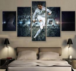 5 panel canvas print real Madrid039s cristiano ronaldo painting life po wall art high definition printing decoration modern 4982911