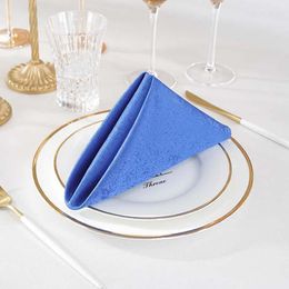 Table Napkin 10PCS/lot Polyester Jacquard Napkins Cloth Reusable Dinner Decor For Wedding Party El Birthday 45x45cm