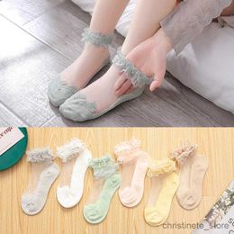 Kids Socks girls transparent infant summer Breathable Socks lovely Flowers Ultra thin Socks Baby kids mesh Lace Socks for child girls R231125