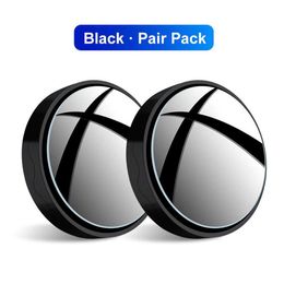 Other Auto Parts New 360° Adjustable Car Blind Spot Mirror Safety Driving Wide Angle Rearview Auxiliary Round Frame Clear Rear View Dr Otctg