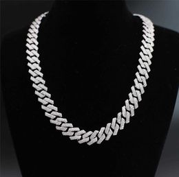 Luxury Hip Hop Women Men 14k 18K Gold Diamond 925 Sterling Silver Diamond Fine Jewelry Cuban Link Chain Moissanite Halsband