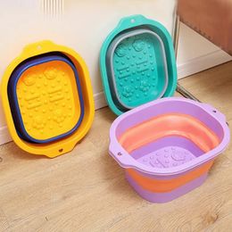 Buckets Foldable Foot Bath Bucket Massage Wash Basin Home Laundry Tub Childrens Portable Soaker 231124
