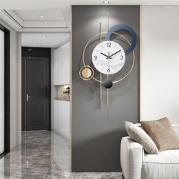 Wall Clocks Minimalist Silent Design Clock Living Room Quartz Nordic Chic Watch Bedroom Stylish Metal Luxury Horloge Home Decor