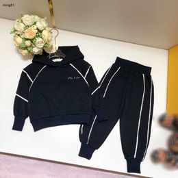 Brand autumn baby Tracksuit white lace design kids designer clothes Size 100-160 high quality girls hoodie and pants Nov25