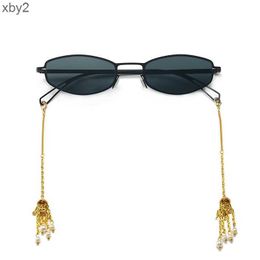 Sunglasses Round rope with chain Sunglasses modern Star Fashion Street Photo Sunglasses 731