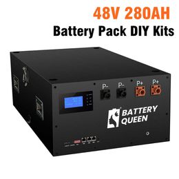 BatteryQueen 48V 280ah Battery Pack DIY Kits with Smart BMS 51.2V LiFePO4 Lithium Phosphate Case Assemble Box Without Cells