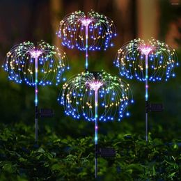 Solar Firework Lights Outdoor LED Garden Waterproof For Walkway Patio Lawn Backyard Pathway Party Decor Lighting