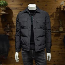 Men's Down Parkas Warm Designer Brand Casual Fashion Windproof Parka Jacket with Hood Men Windbreaker Coat Winter Male Clothes 231124