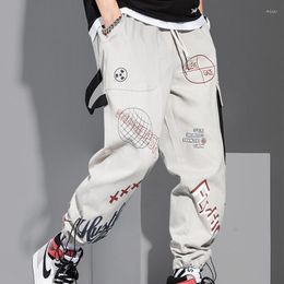 Men's Pants 2023 Sports Loose Training Fittness Trousers Men Hip Hop Graffiti Fashion Casual Printing Cropped Cargo