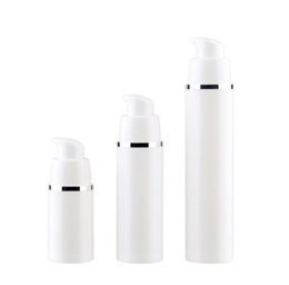 50ML White Empty Airless Pump Bottle Vaccum Travel Lotion Pump Containers Airless Lotion Dispenser Refillable Cosmetic Bottle