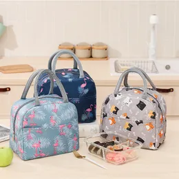 Fashion Pattern Cooler Lunch Bag Insulated Thermal Food Portable Lunch Box Functional Food Picnic Lunch Bags For Women Kids K0702