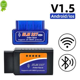 OBD2 Car Scanner Mini ELM327 Diagnostic Adapter Tester Wireless WIFI Bluetooth Car Diagnostic Tool Code Reader for Android IOS
