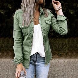 Women's Jackets Denim With Fur Black Jean Mid Length Shirt Coat Fashion Slimming Solid Women 230424