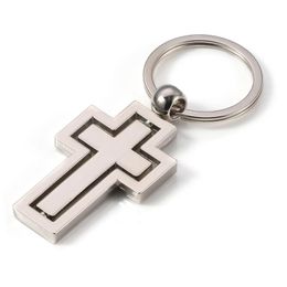 Keychains Religious Gifts Metal Keychain Personality Rotating Cross Key Chain Car Pendant Activity By Custom Gift Items