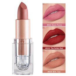 Handaiyan New Makeup 12 Colour Matte Lipstick Crystal Square Tube Lipstick Nude Bean Paste Xiaoice Lump Lip Stain Woman