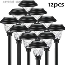 Lawn Lamps Solar Pathway Lights Outdoor Waterproof Bright Monocrystalline Silicon Garden Light LED Landscape Lamp for Yard Fenced Q231125