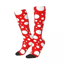 Men's Socks Japanese Artist Yayoi Kusama Inspired Dots Long Casual Abstract Novelty Merch Over Calf Birthday Present